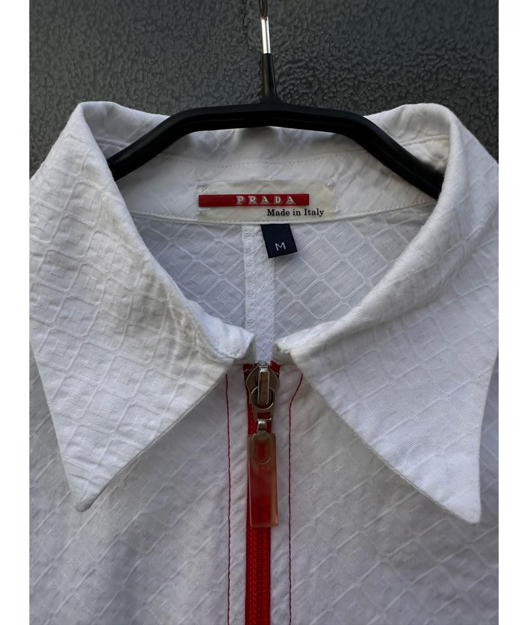 PRADA Белая хлопковая рубашка, фото 3