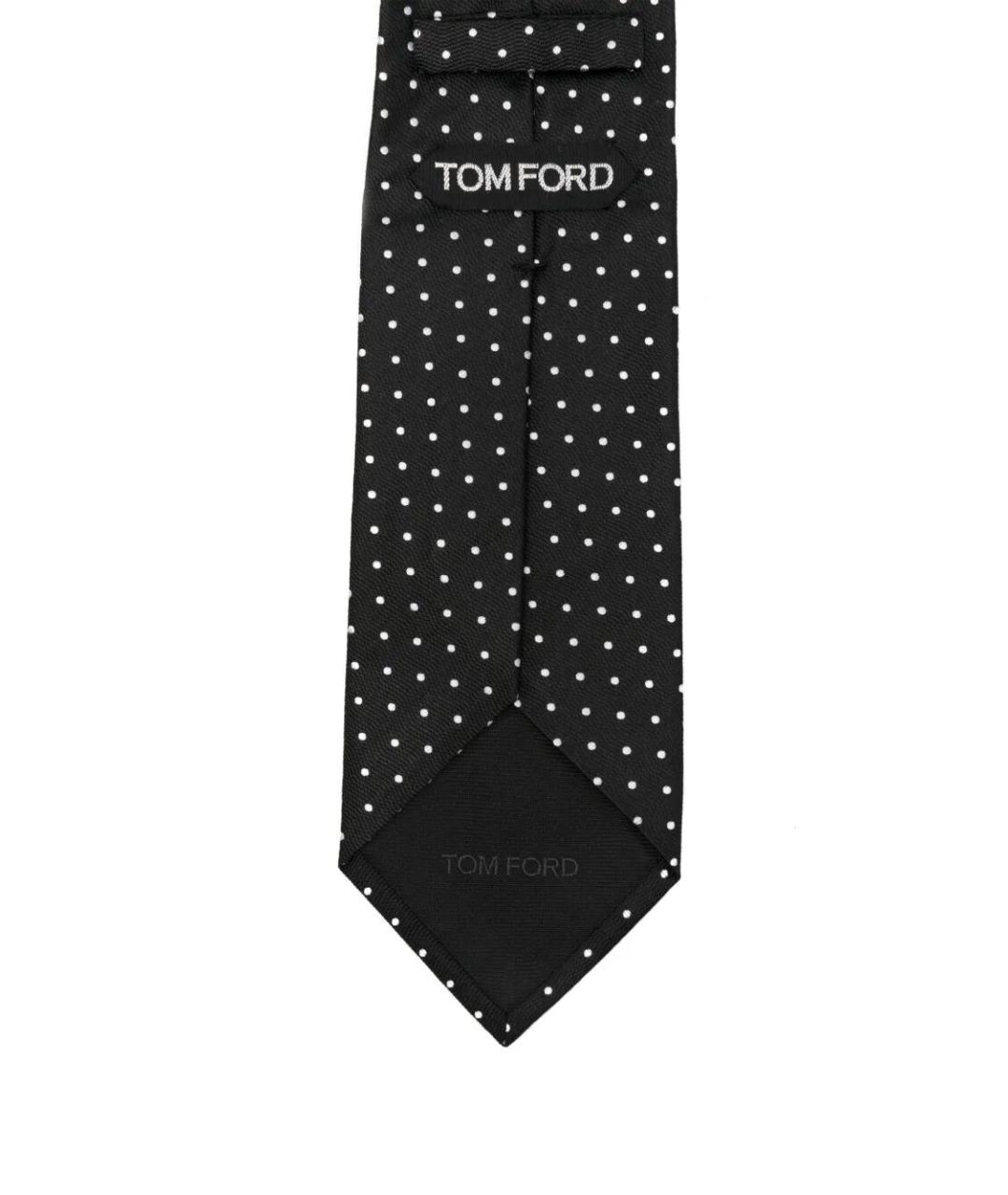 TOM FORD Черный шелковый галстук, фото 2