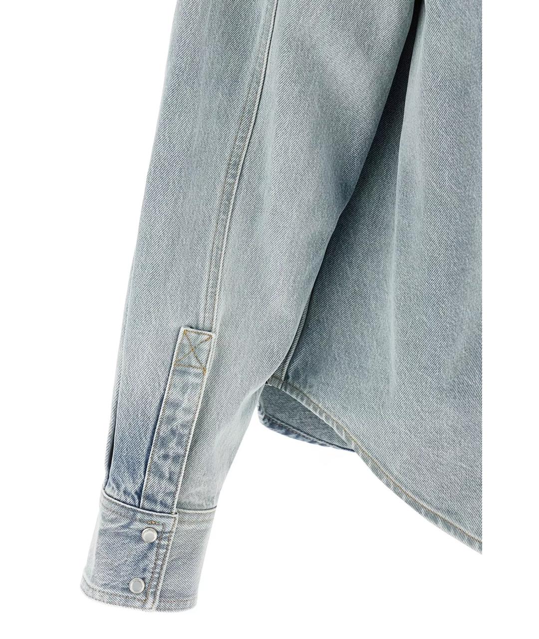 VETEMENTS Голубая хлопковая кэжуал рубашка, фото 5