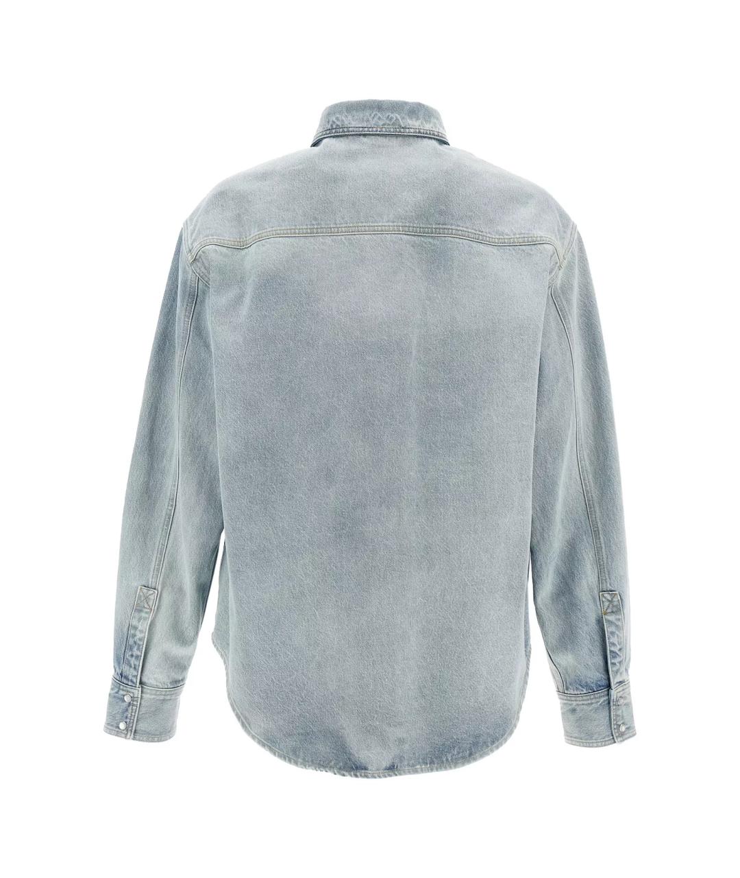 VETEMENTS Голубая хлопковая кэжуал рубашка, фото 3