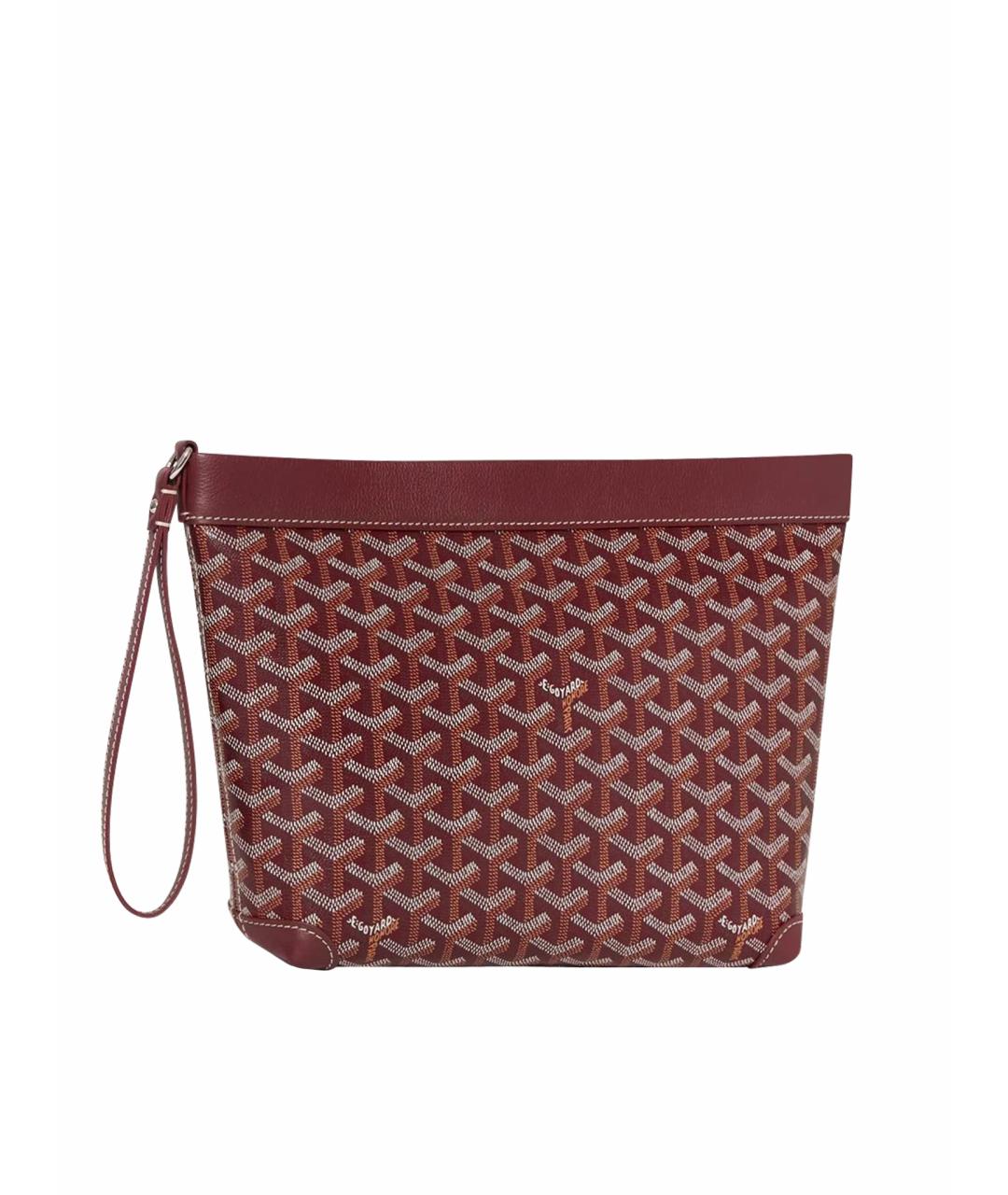 GOYARD Бордовая барсетка, фото 1