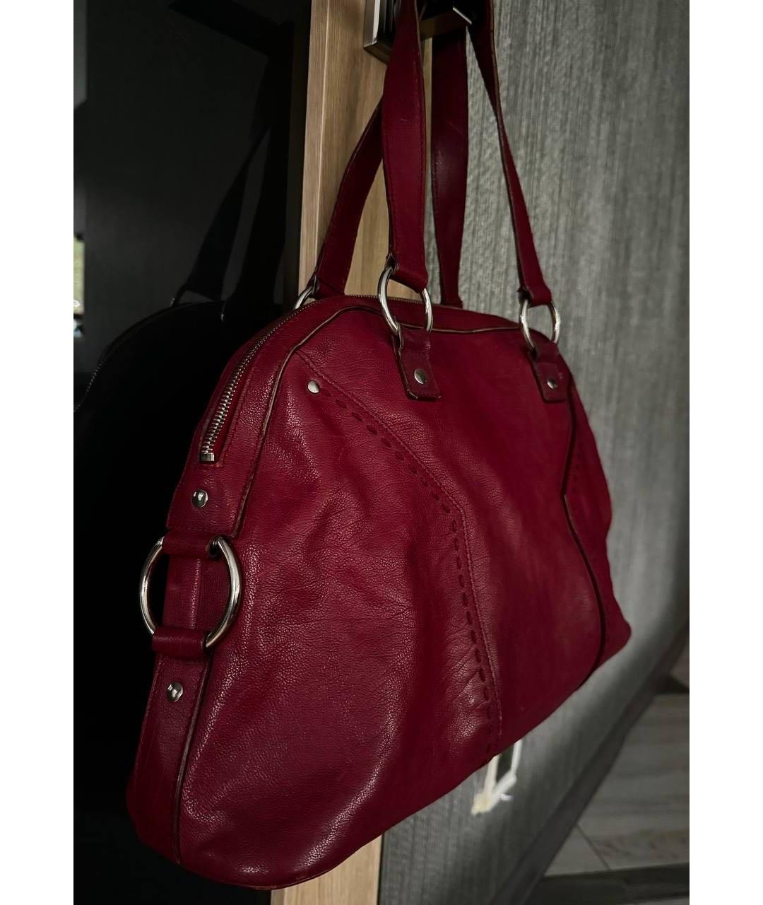 SAINT LAURENT Розовая кожаная сумка с короткими ручками, фото 2