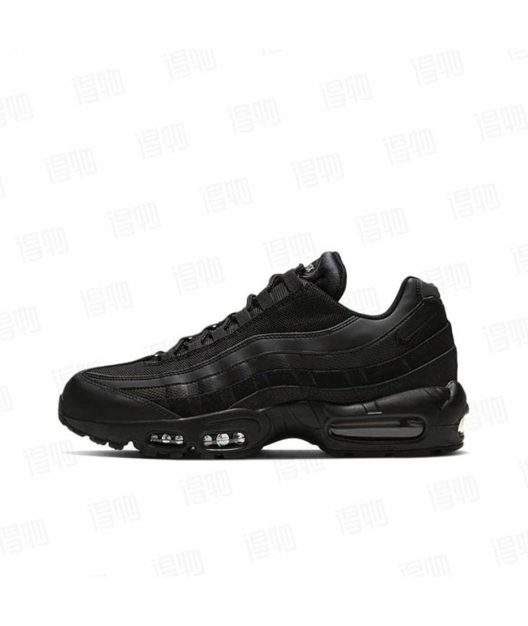 NIKE Черные кожаные низкие кроссовки / кеды, фото 2