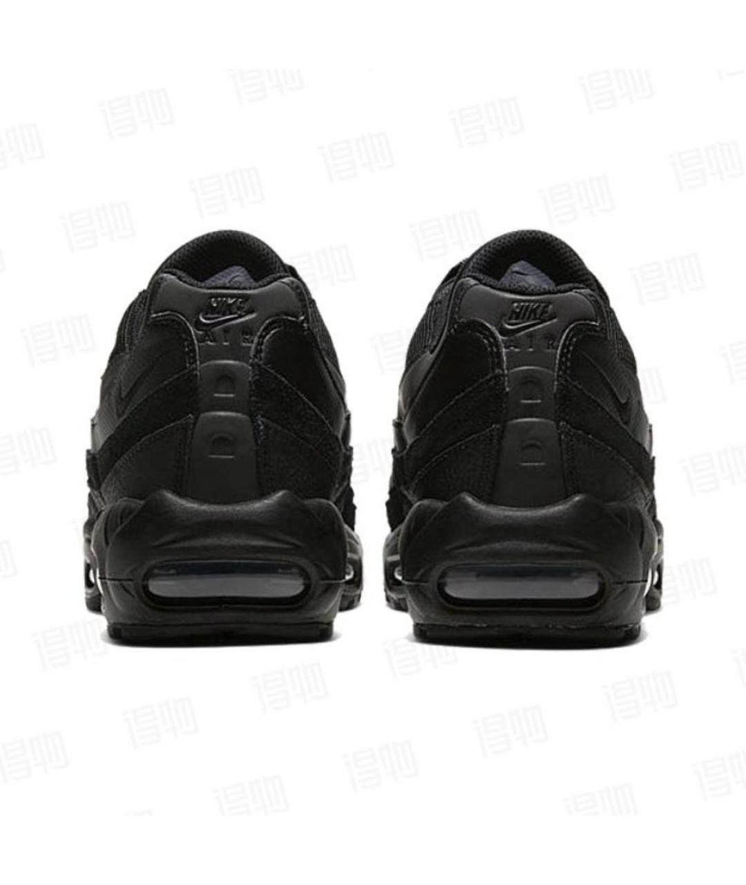NIKE Черные кожаные низкие кроссовки / кеды, фото 4