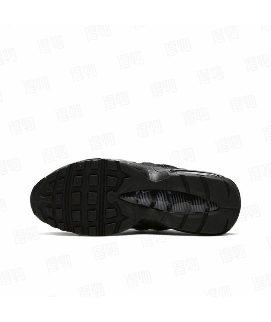 NIKE Черные кожаные низкие кроссовки / кеды, фото 5