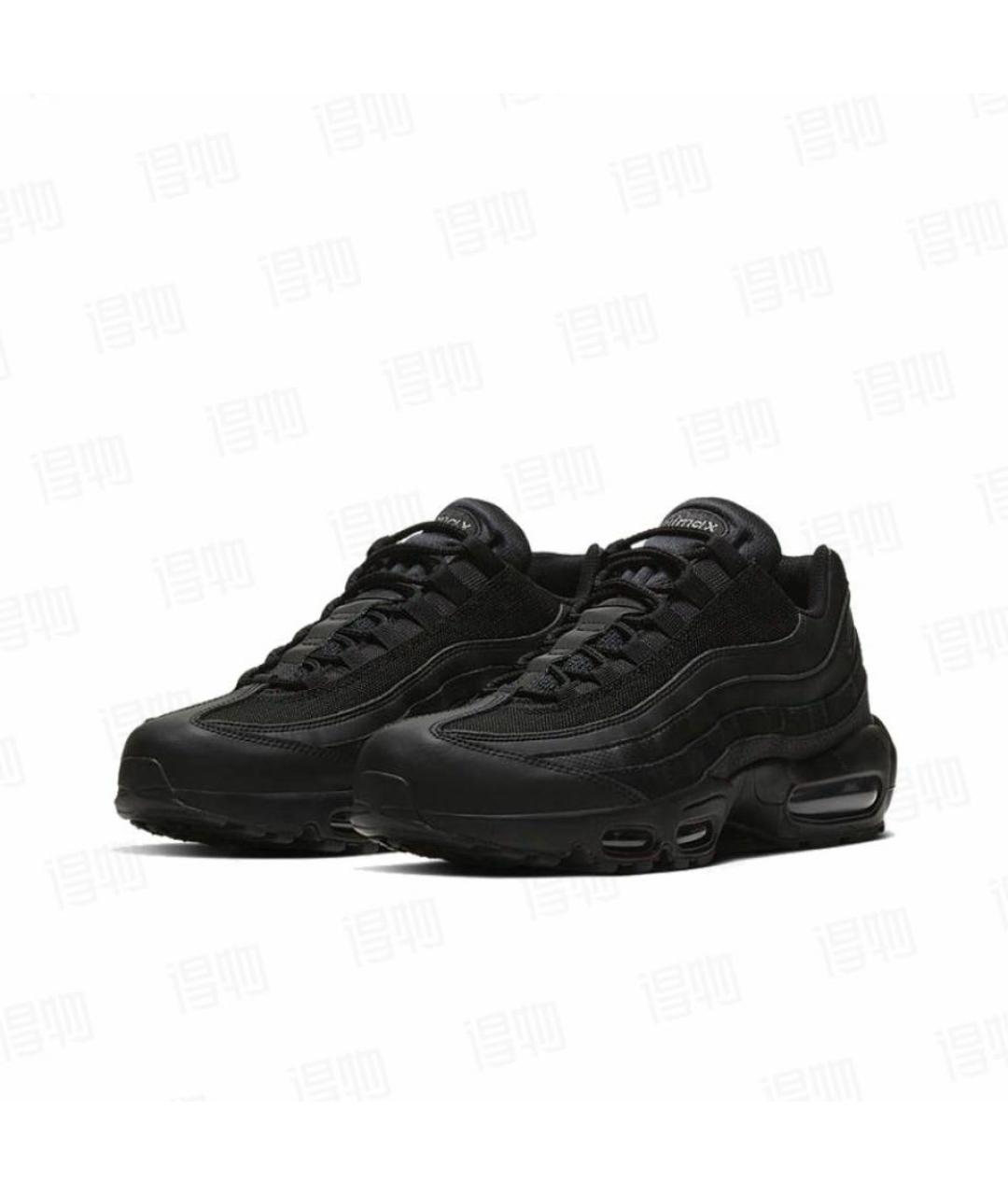 NIKE Черные кожаные низкие кроссовки / кеды, фото 3