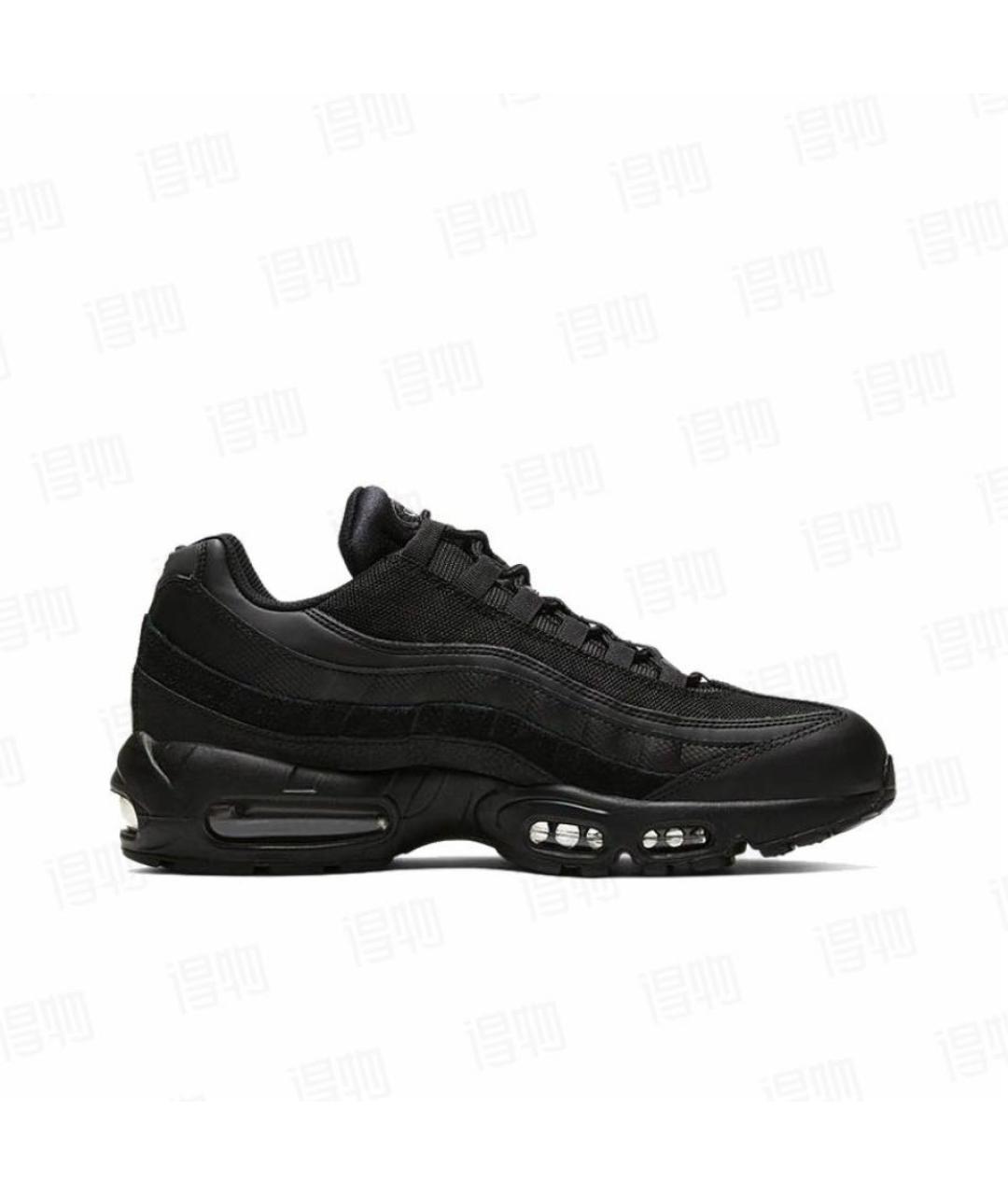 NIKE Черные кожаные низкие кроссовки / кеды, фото 6