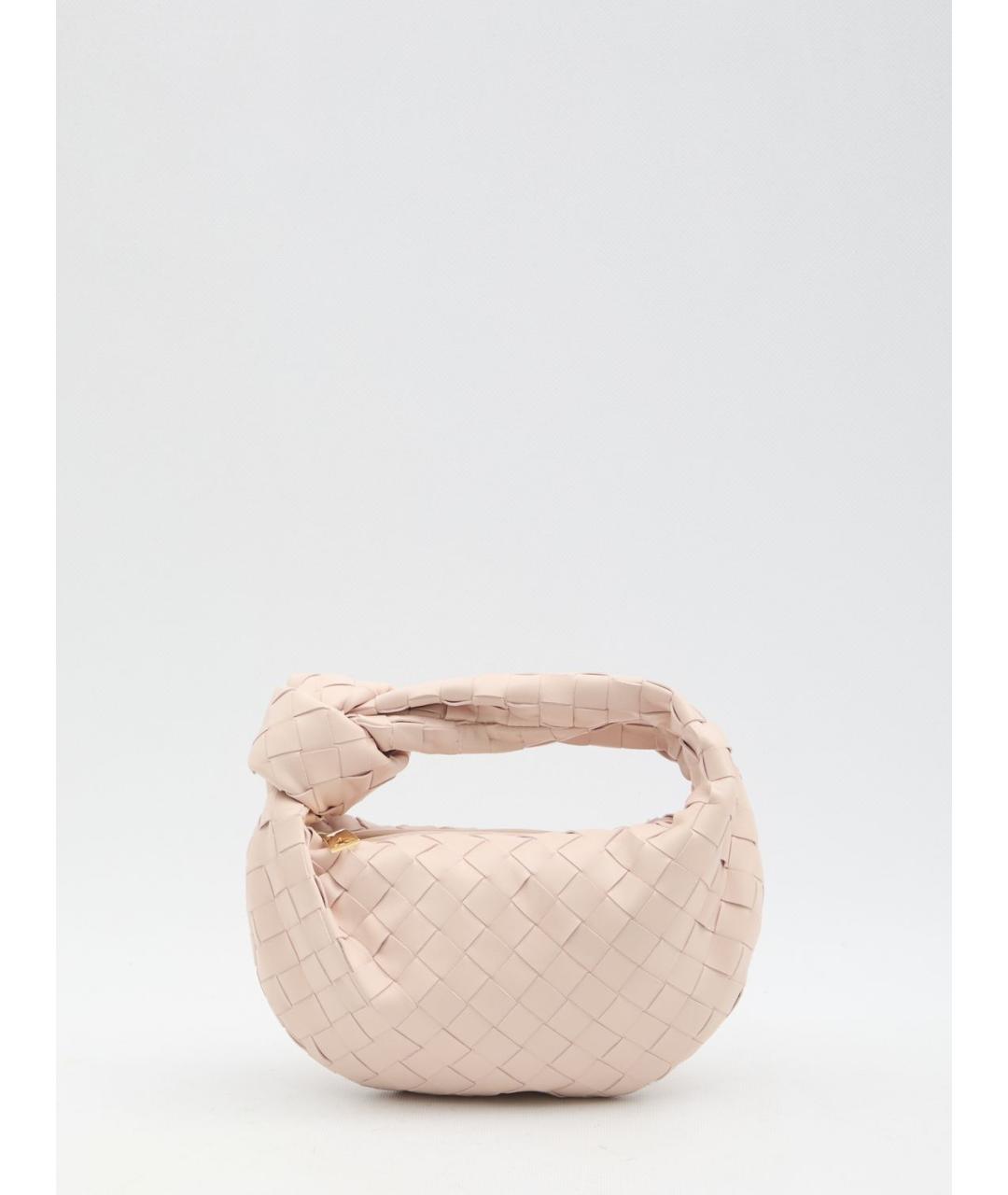 BOTTEGA VENETA Розовая кожаная сумка с короткими ручками, фото 5