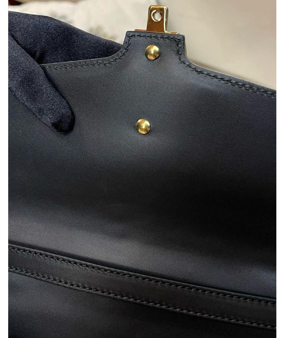 GUCCI Черная кожаная сумка с короткими ручками, фото 6