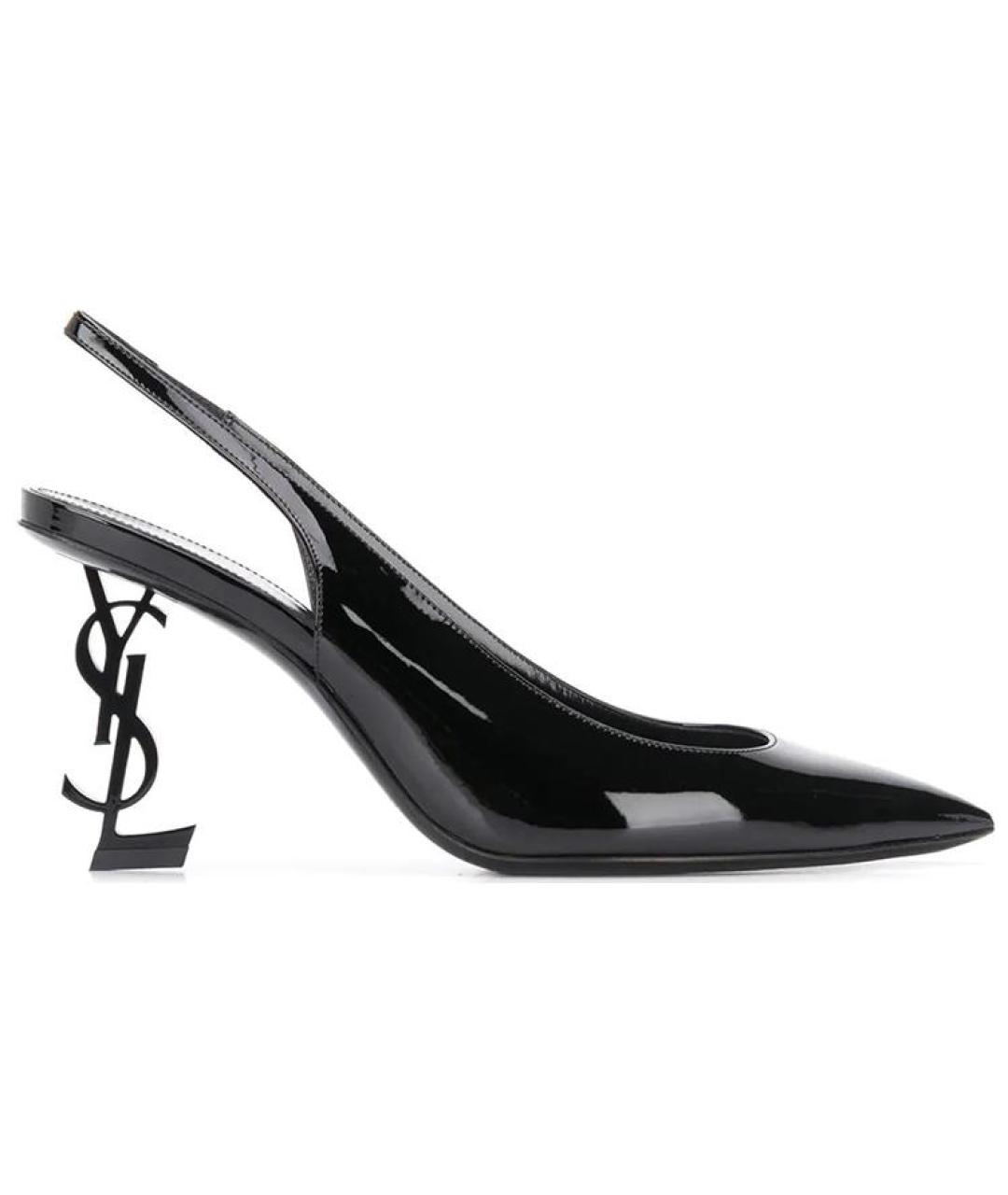 SAINT LAURENT Черные кожаные туфли, фото 1