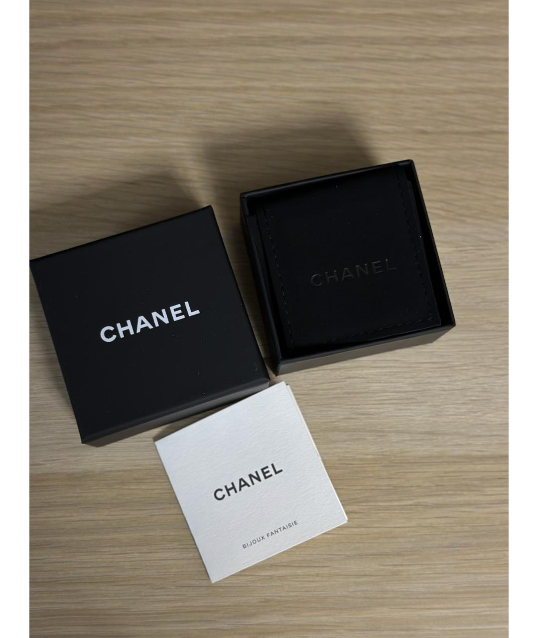 CHANEL Золотые металлические серьги, фото 5