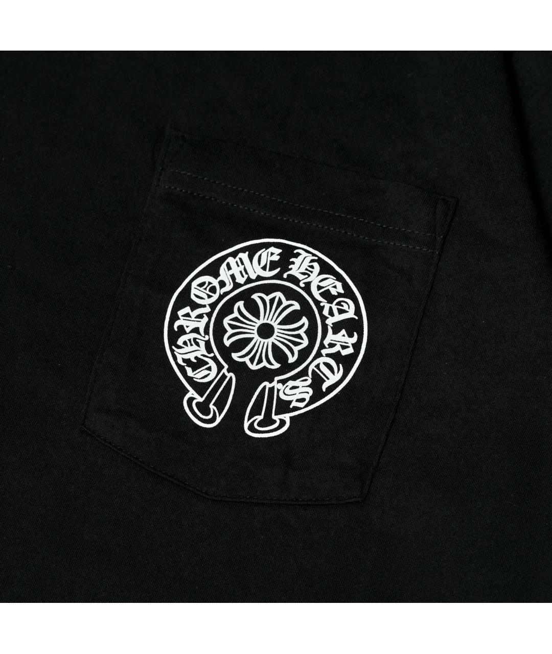 CHROME HEARTS Черная хлопковая футболка, фото 5
