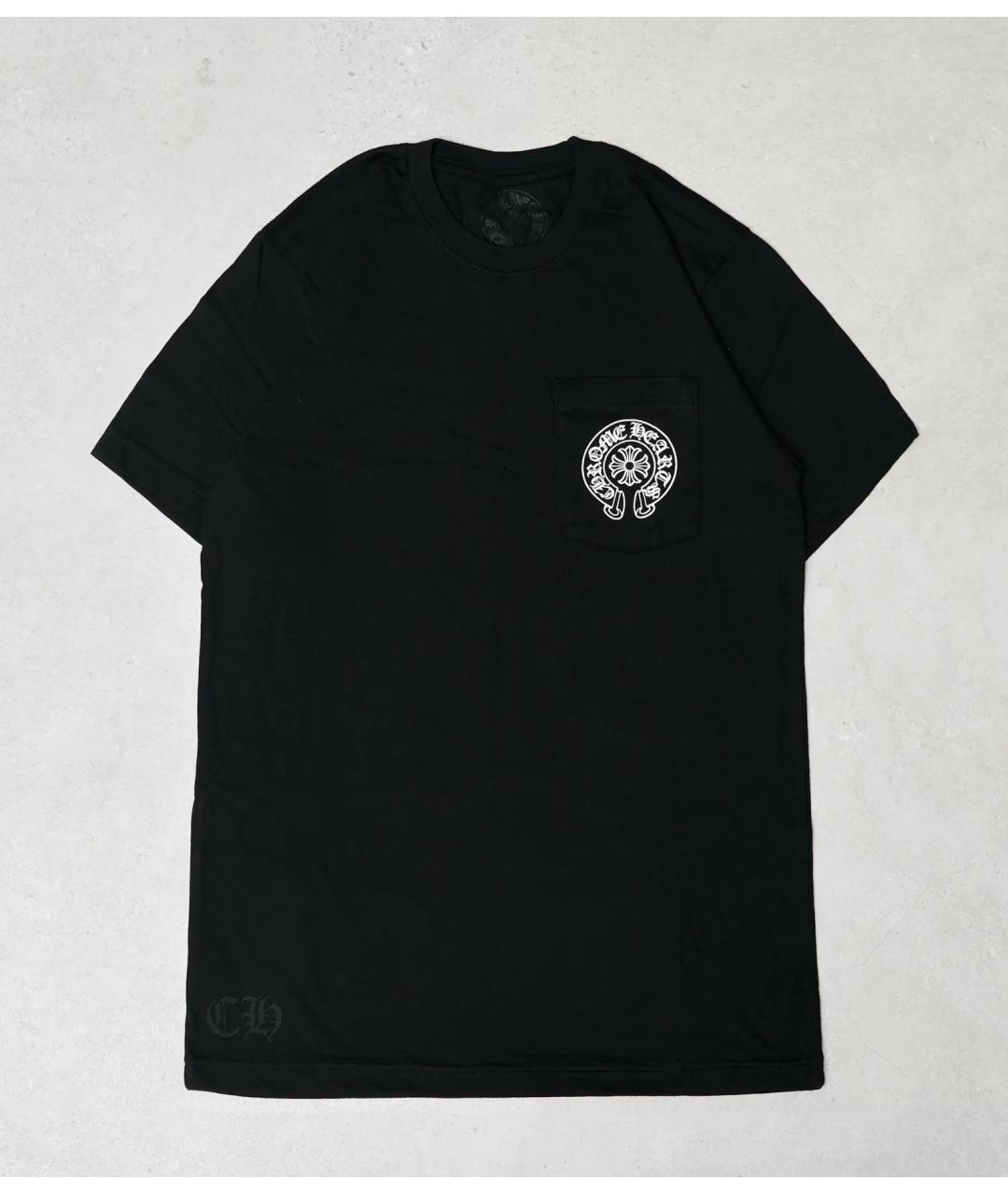 CHROME HEARTS Черная хлопковая футболка, фото 7