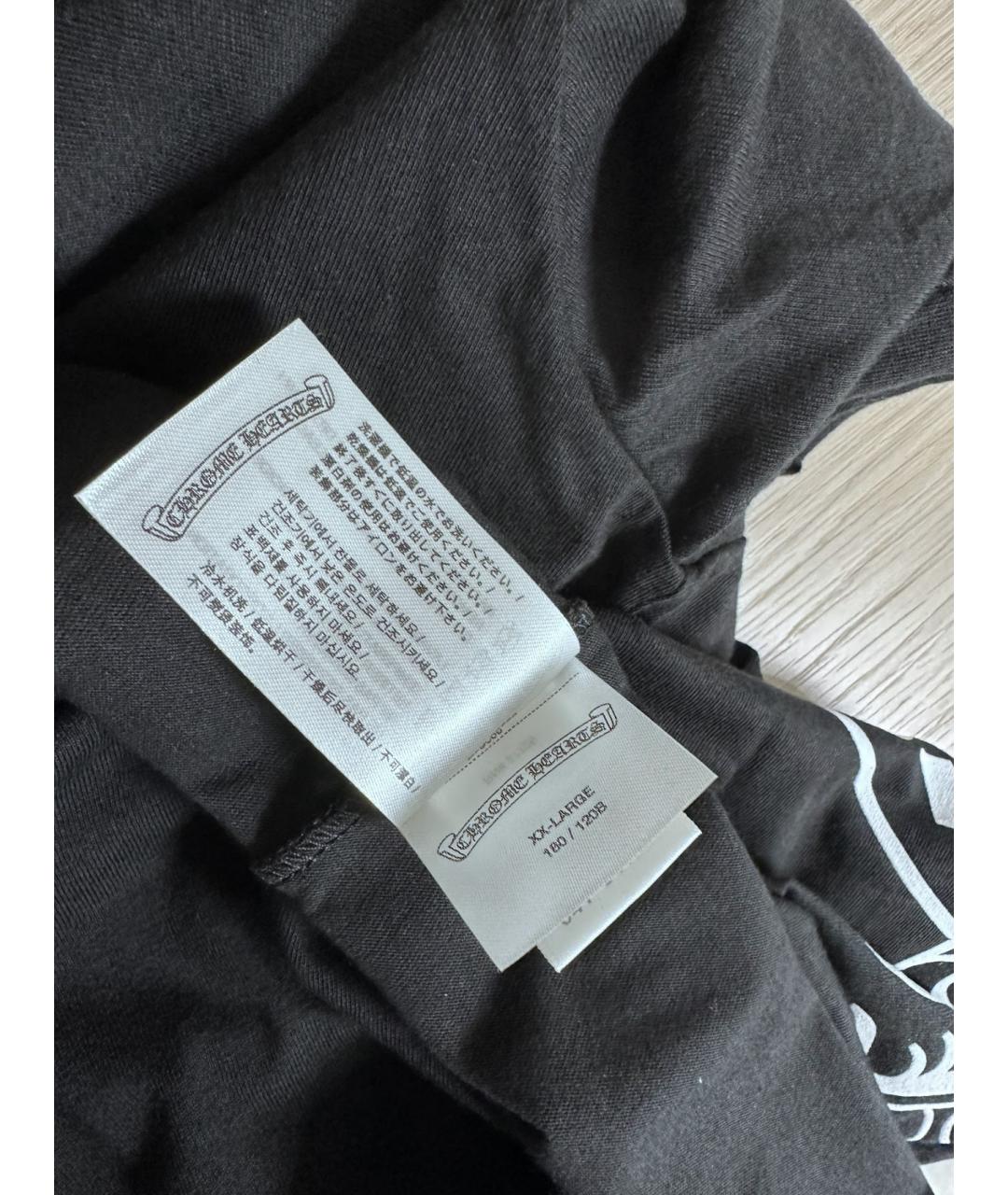 CHROME HEARTS Черная хлопковая футболка, фото 3