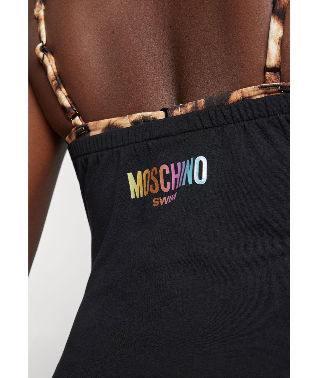 MOSCHINO Черная хлопко-эластановая туника, фото 2