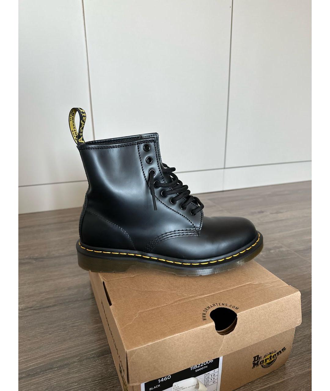 DR. MARTENS Черные кожаные ботинки, фото 9