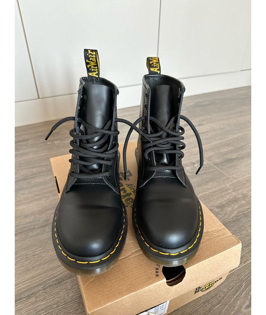 DR. MARTENS Черные кожаные ботинки, фото 2