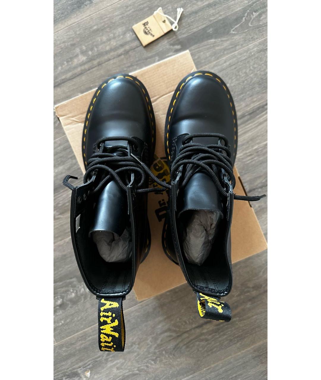 DR. MARTENS Черные кожаные ботинки, фото 3