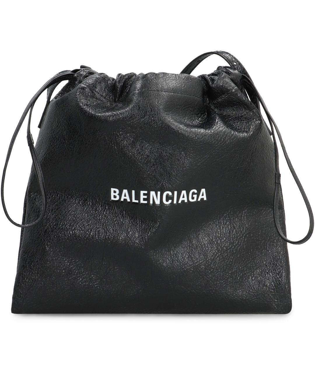 BALENCIAGA Черная бархатная сумка на плечо, фото 2