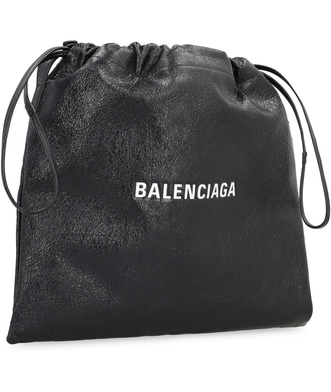 BALENCIAGA Черная бархатная сумка на плечо, фото 3