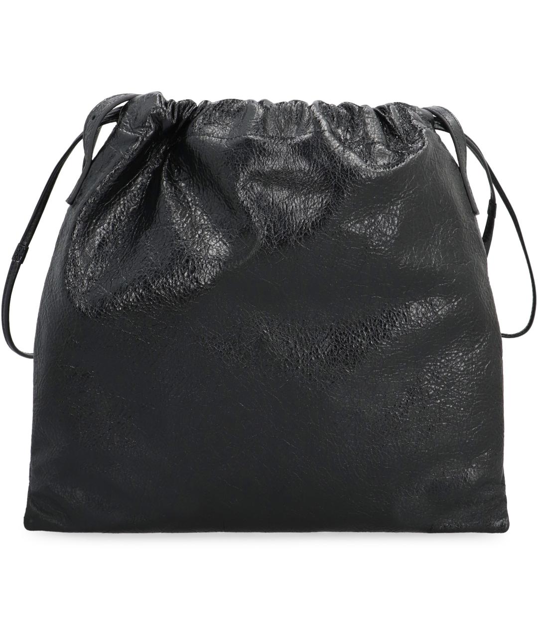BALENCIAGA Черная бархатная сумка на плечо, фото 4