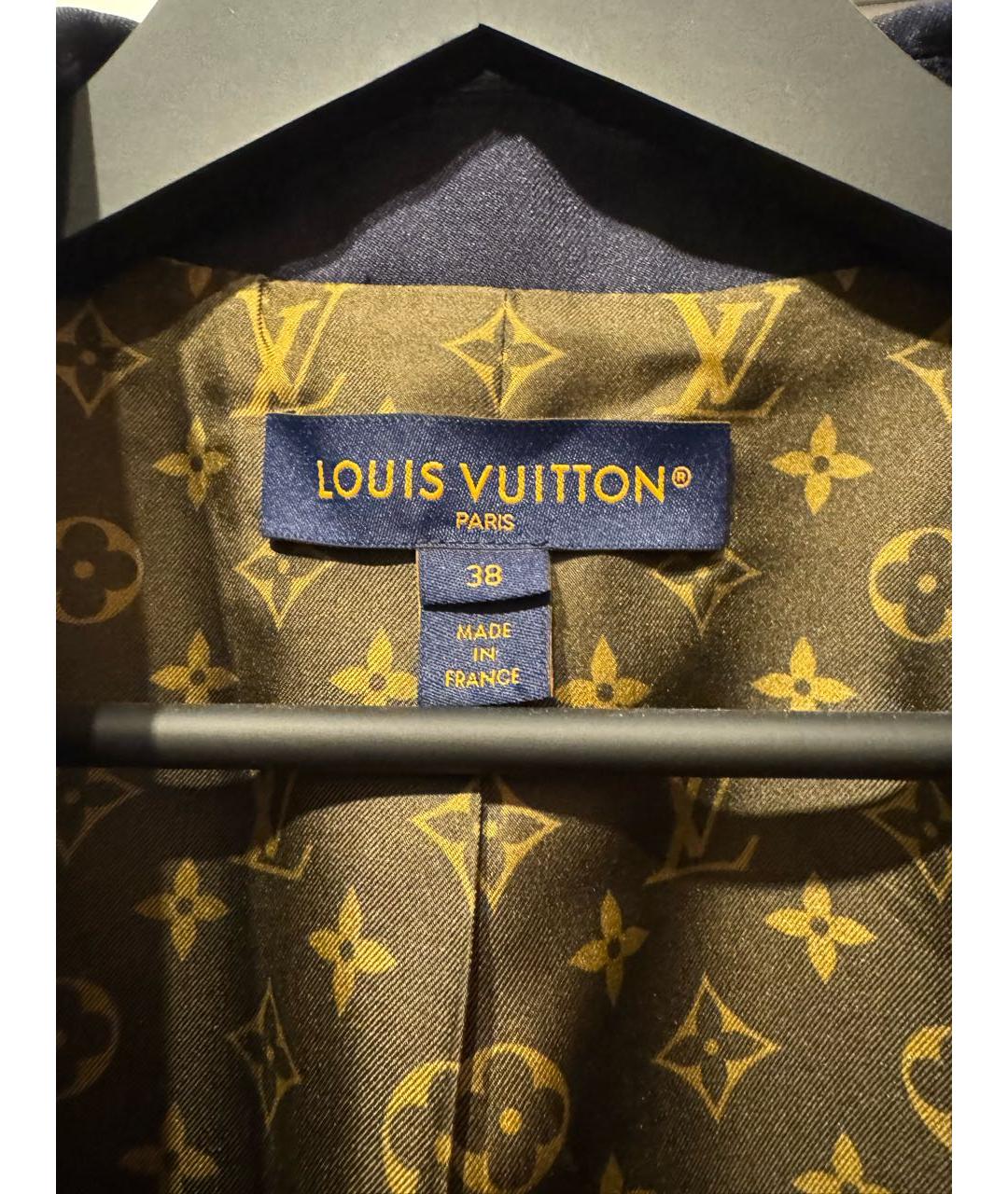LOUIS VUITTON Темно-синий шерстяной жакет/пиджак, фото 6