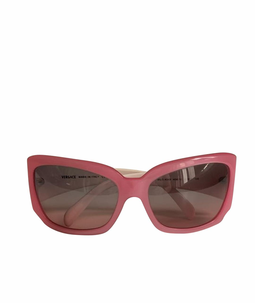 VERSACE Розовые пластиковые солнцезащитные очки, фото 1