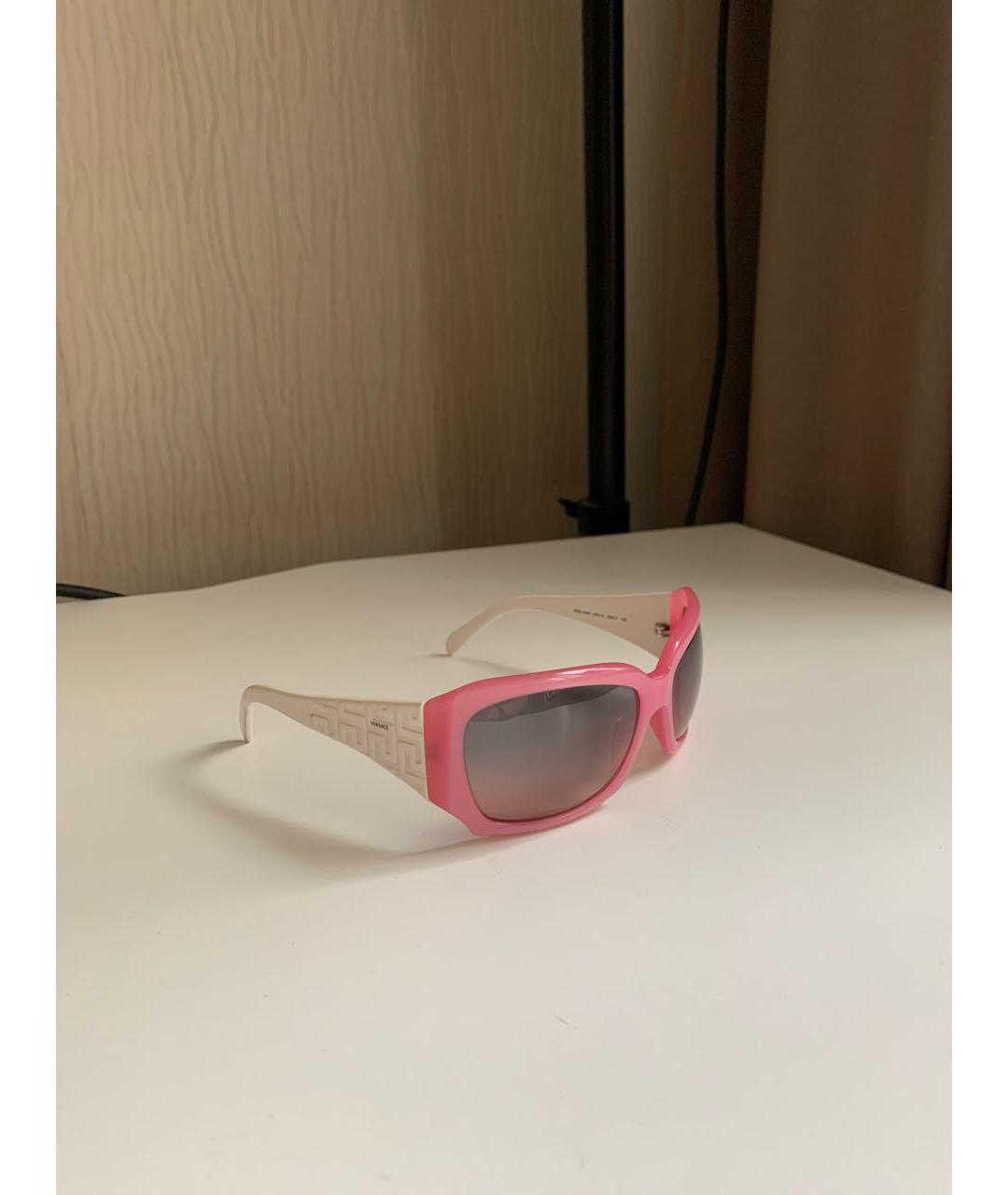 VERSACE Розовые пластиковые солнцезащитные очки, фото 2
