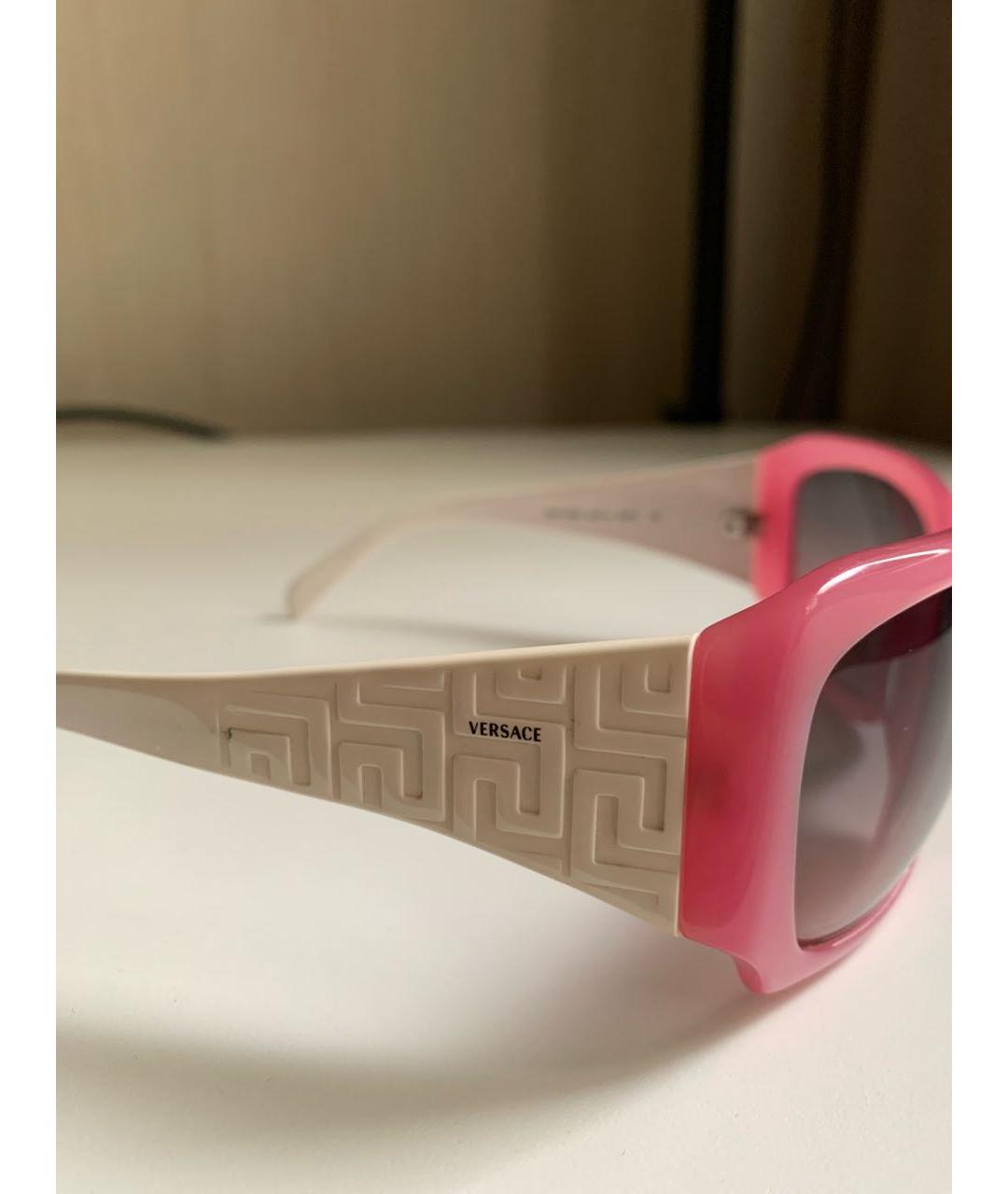 VERSACE Розовые пластиковые солнцезащитные очки, фото 3