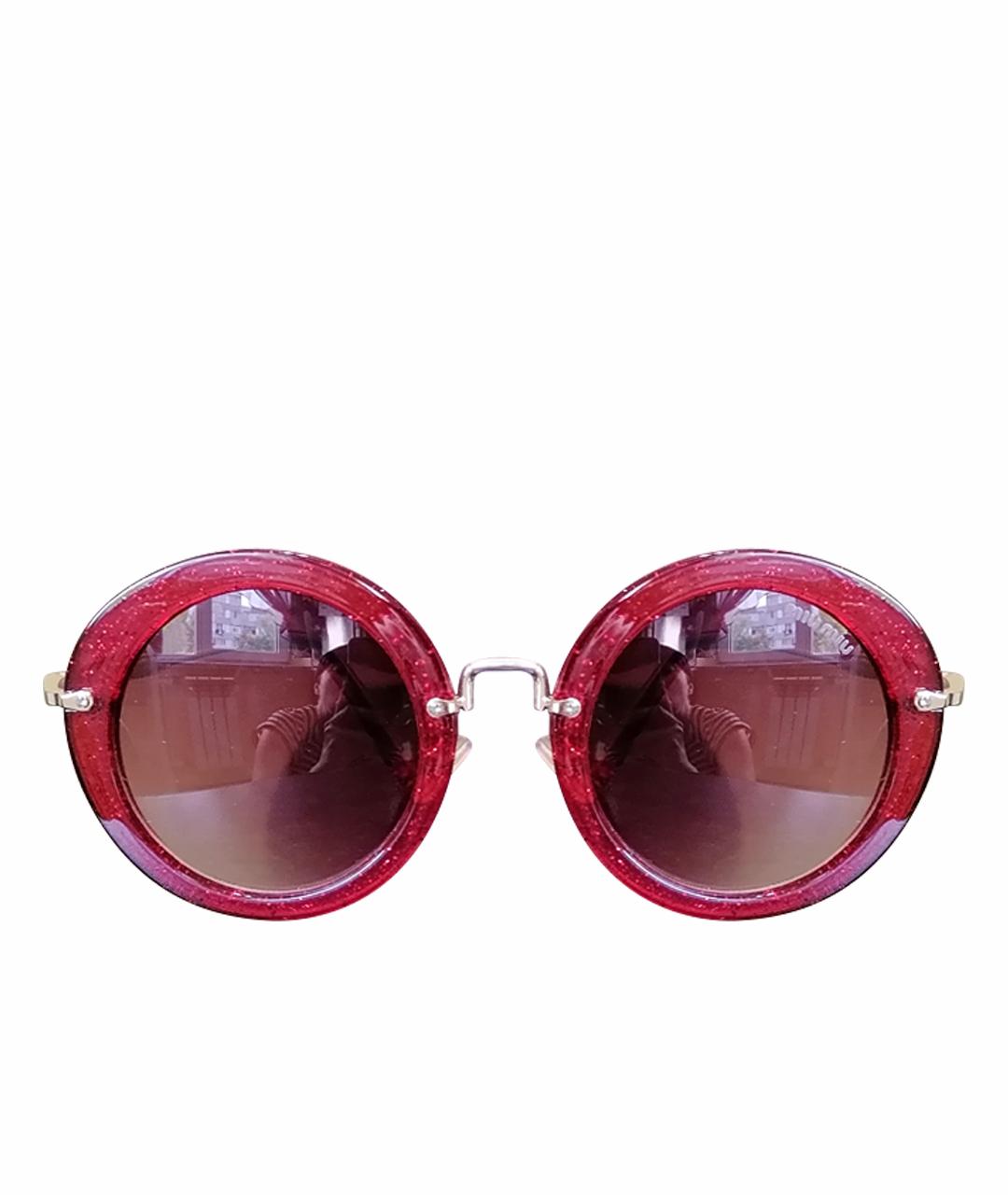MIU MIU Красные солнцезащитные очки, фото 1