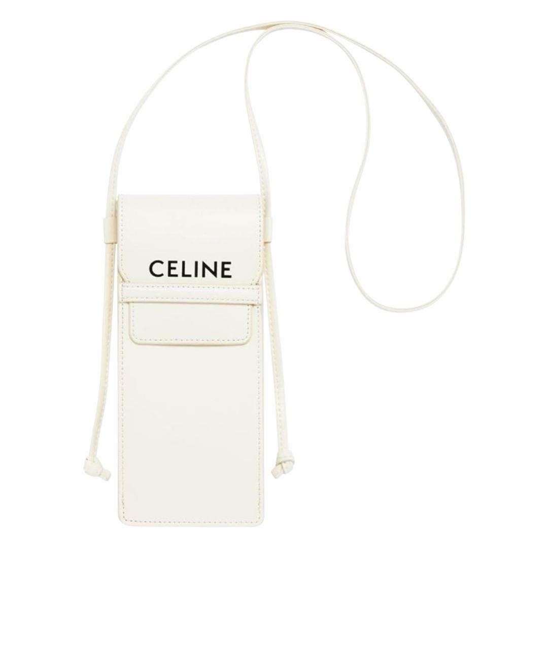 CELINE Белая сумка через плечо из искусственной кожи, фото 1