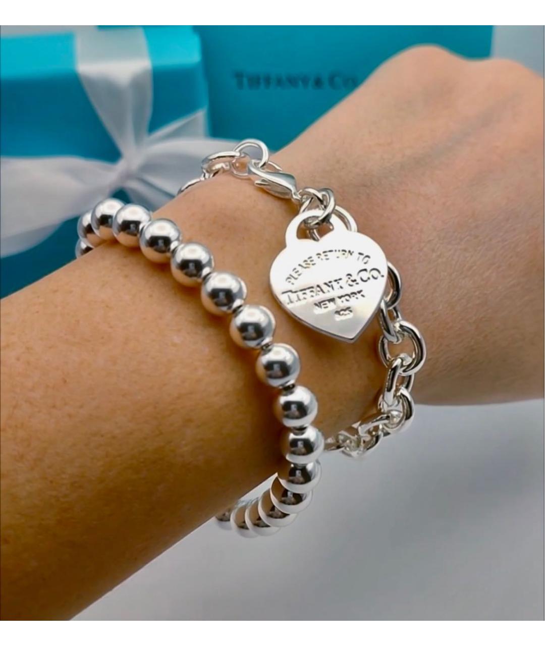TIFFANY&CO Серебрянный серебряный браслет, фото 6