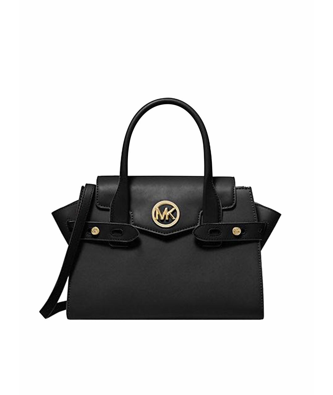 MICHAEL KORS Черная кожаная сумка через плечо, фото 1