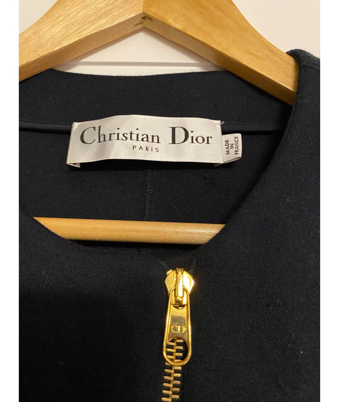 CHRISTIAN DIOR Темно-синее шерстяное платье, фото 3