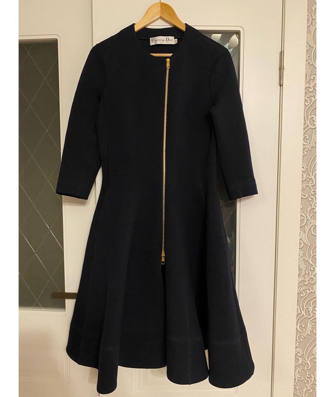 CHRISTIAN DIOR Темно-синее шерстяное платье, фото 9