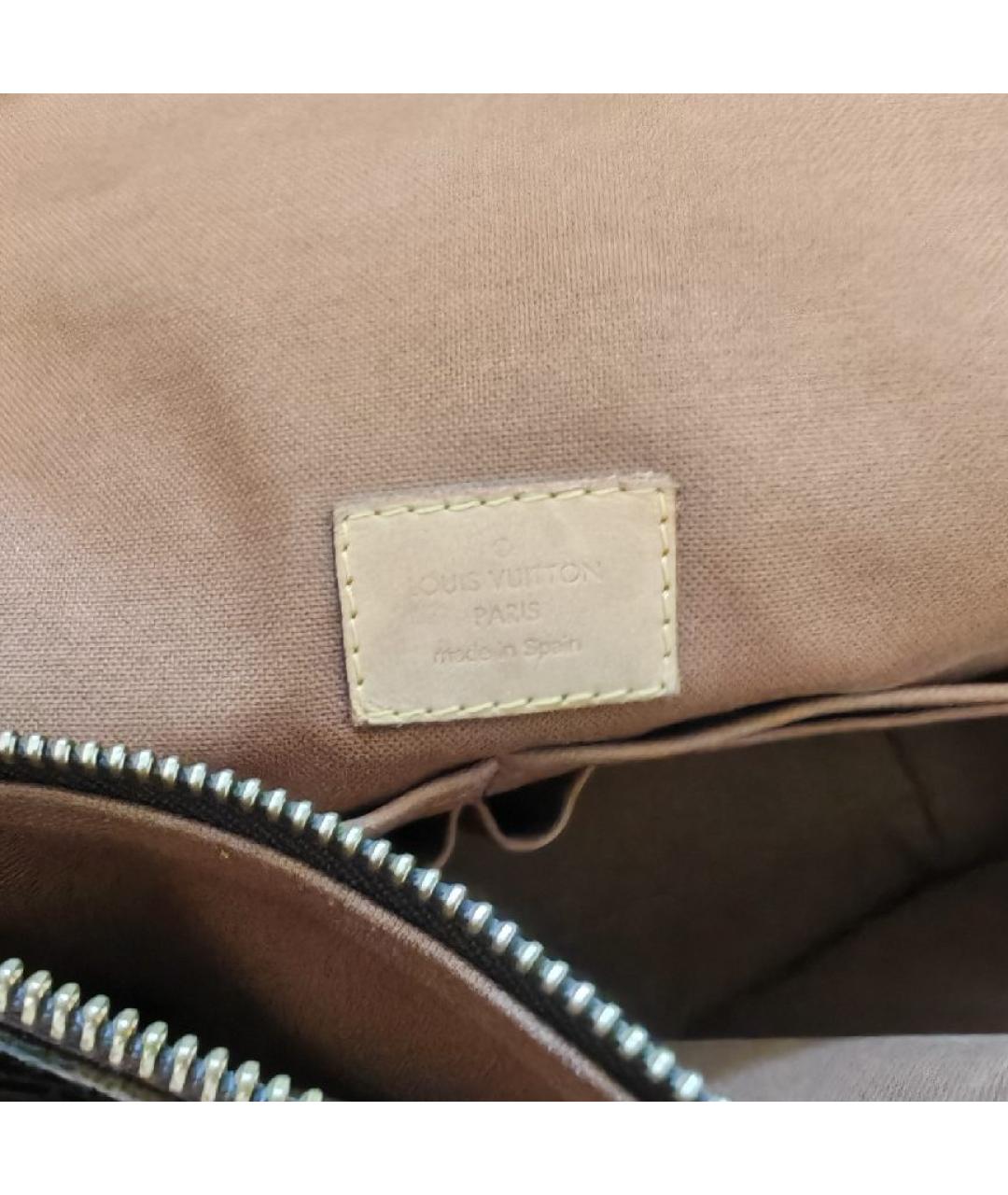 LOUIS VUITTON Коричневая кожаная сумка на плечо, фото 7