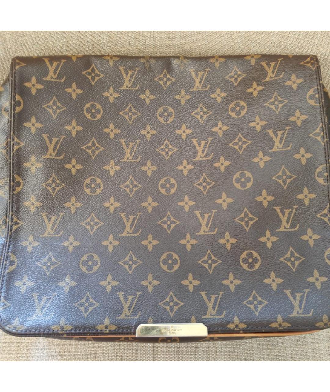 LOUIS VUITTON Коричневая кожаная сумка на плечо, фото 10