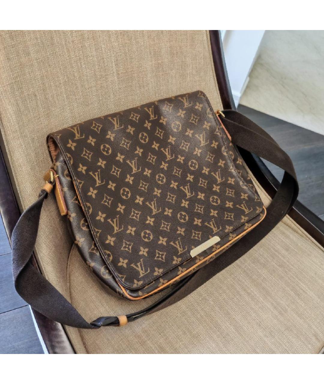 LOUIS VUITTON Коричневая кожаная сумка на плечо, фото 2