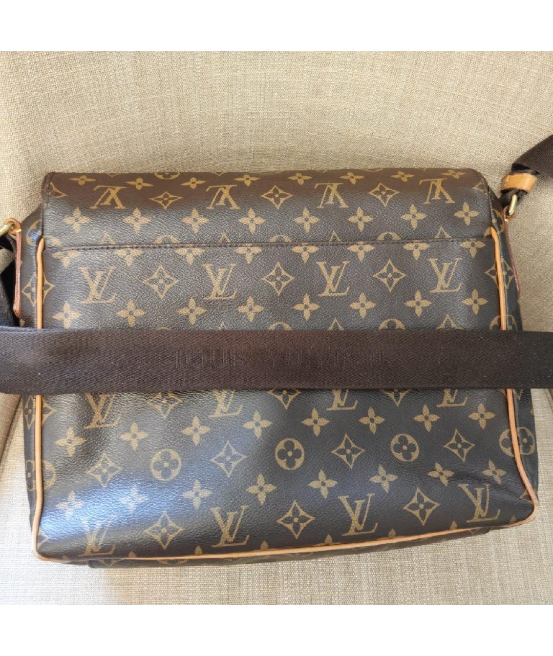 LOUIS VUITTON Коричневая кожаная сумка на плечо, фото 3