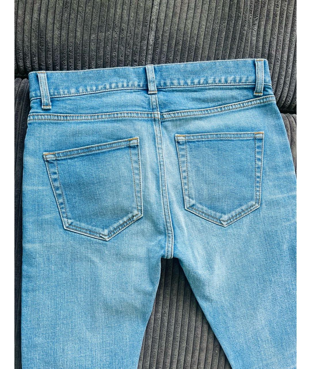 BALENCIAGA Голубые хлопковые джинсы слим, фото 3