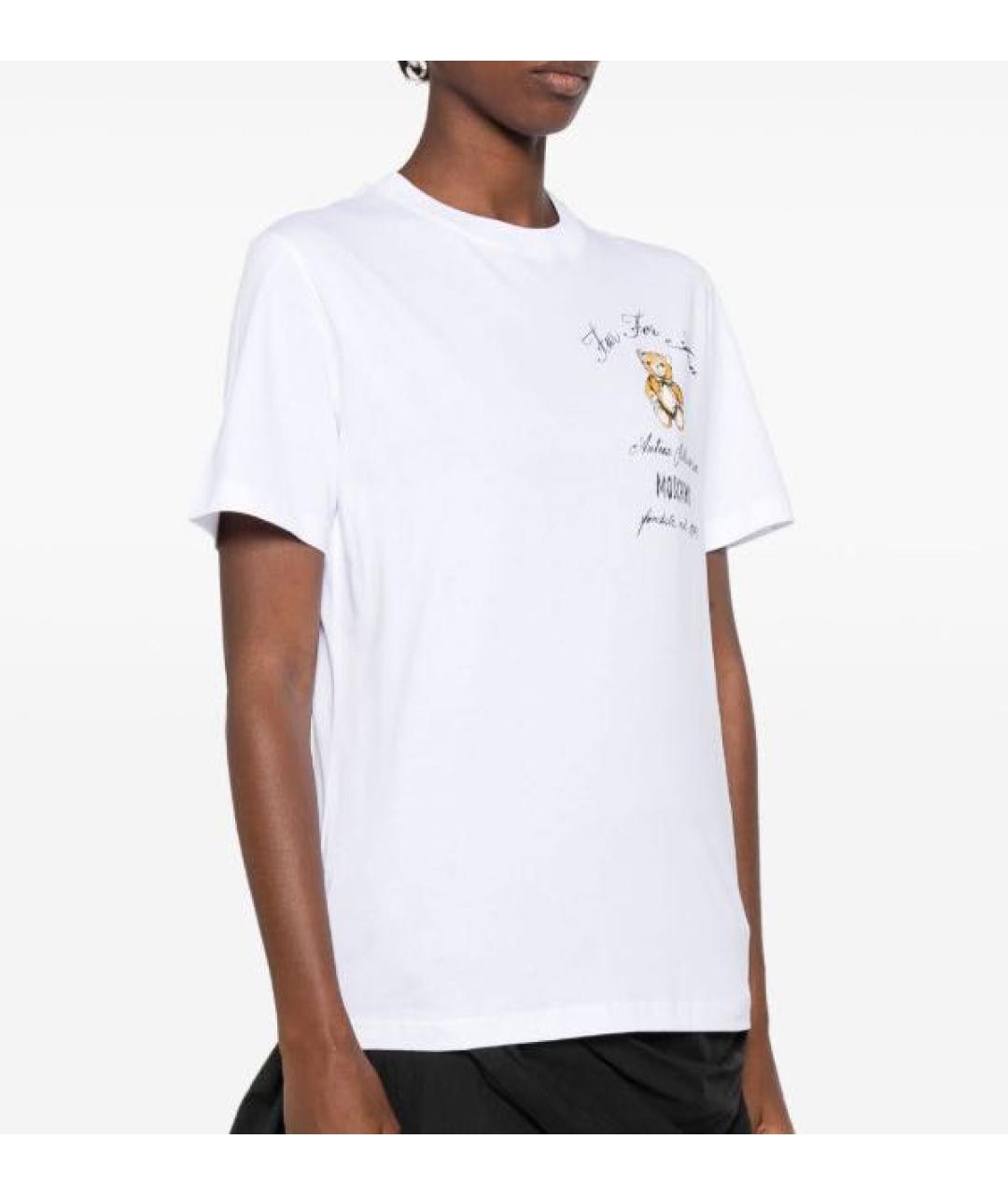MOSCHINO Белая хлопковая футболка, фото 3