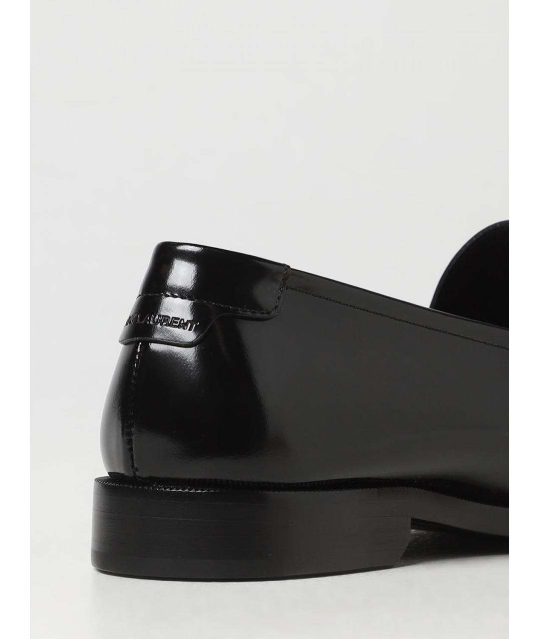 SAINT LAURENT Черные лоферы из лакированной кожи, фото 3