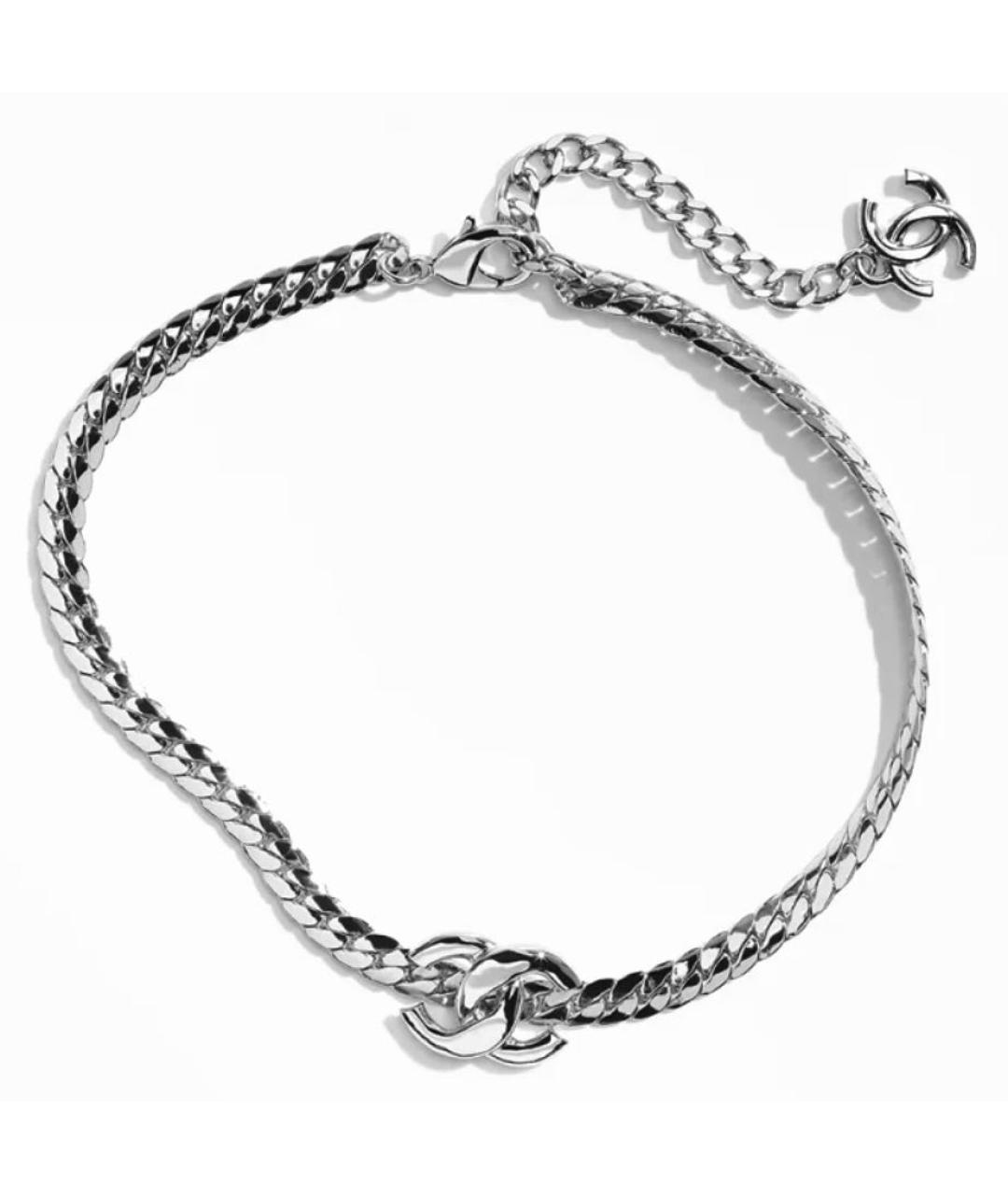 CHANEL Серебряное металлическое колье, фото 1