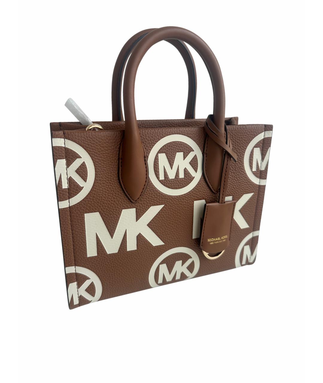 MICHAEL MICHAEL KORS Коричневая кожаная сумка тоут, фото 1