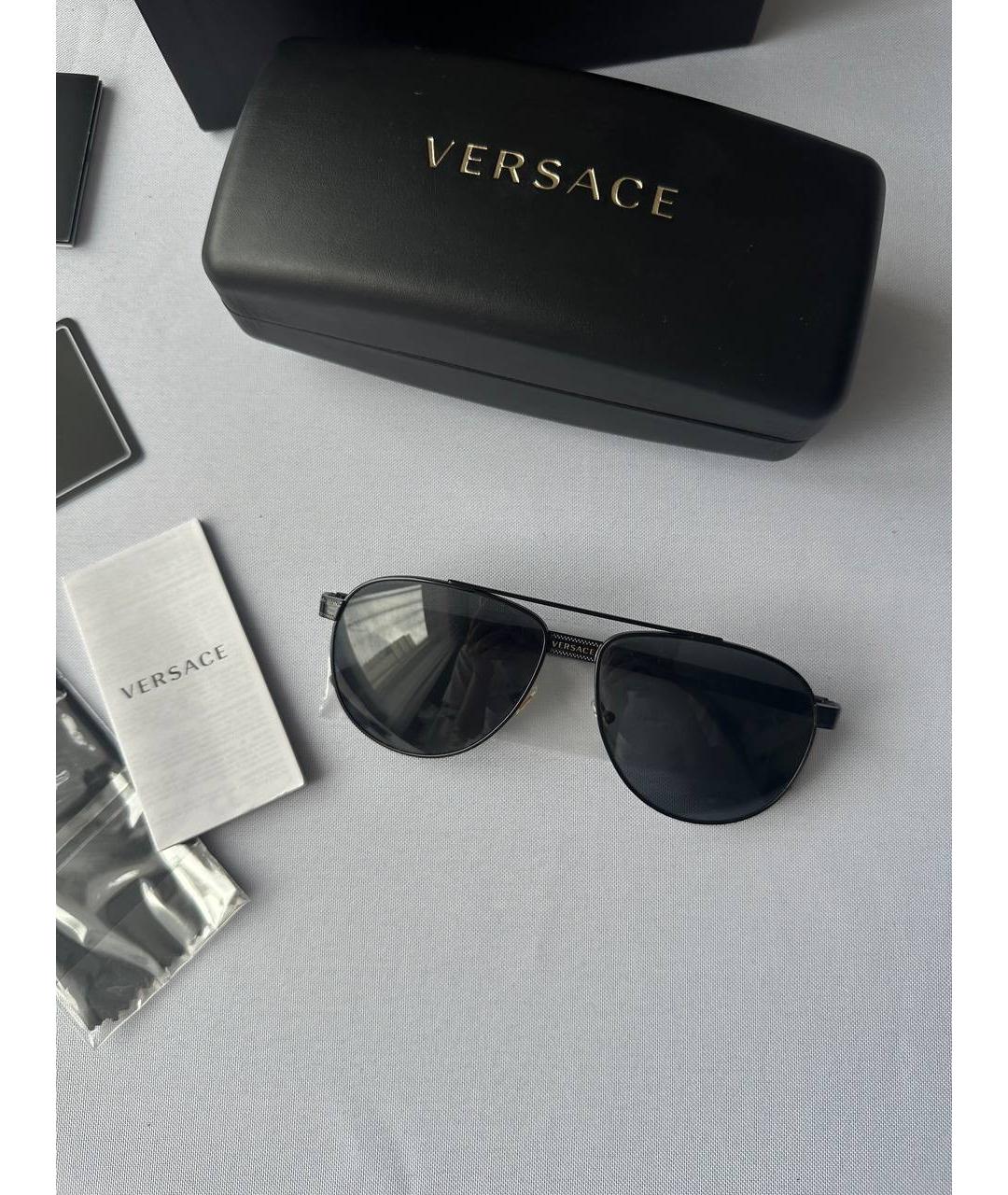 VERSACE Черные солнцезащитные очки, фото 7
