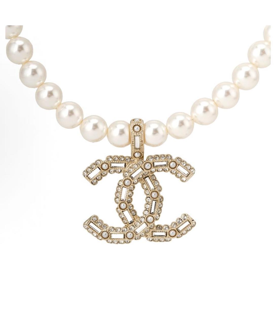 CHANEL Золотая жемчужная подвеска, фото 2
