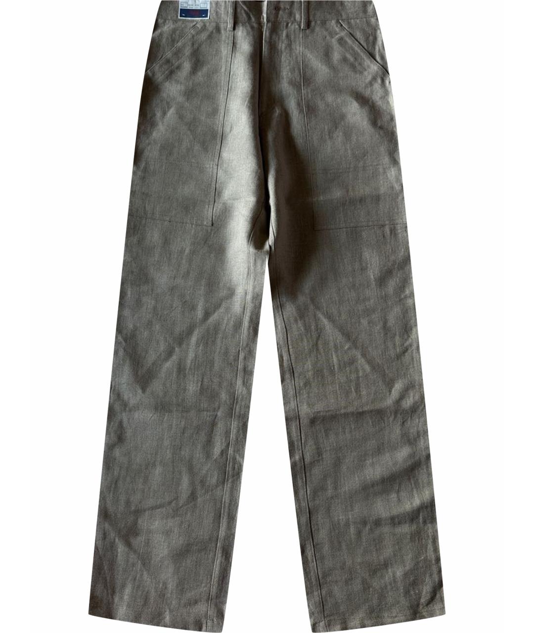 BRIONI Бежевые хлопковые повседневные брюки, фото 1