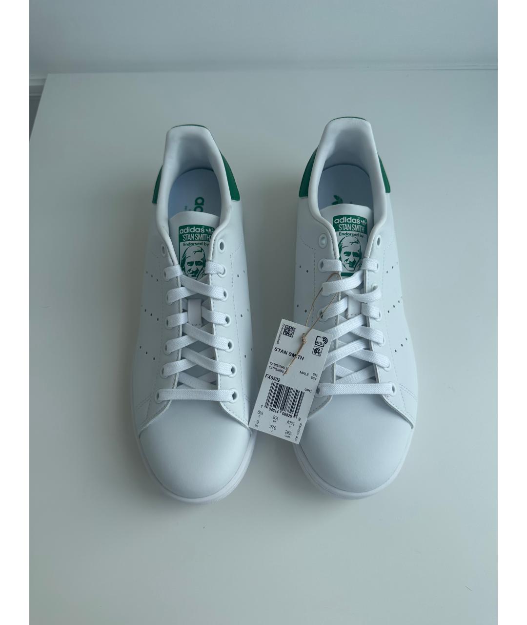 ADIDAS Белые низкие кроссовки / кеды из искусственной кожи, фото 4