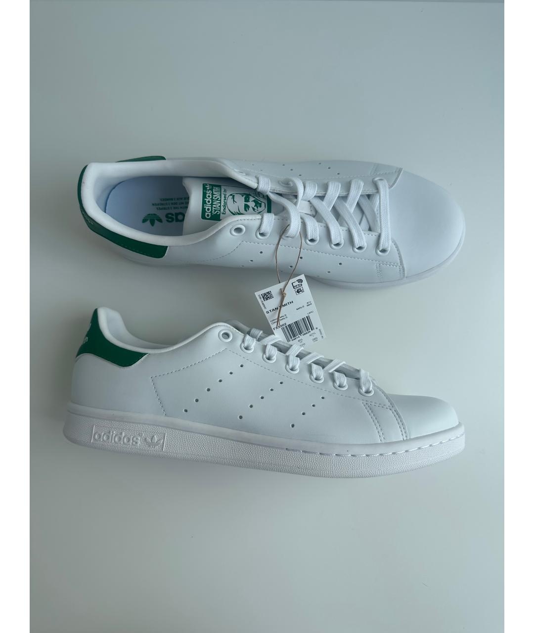 ADIDAS Белые низкие кроссовки / кеды из искусственной кожи, фото 5