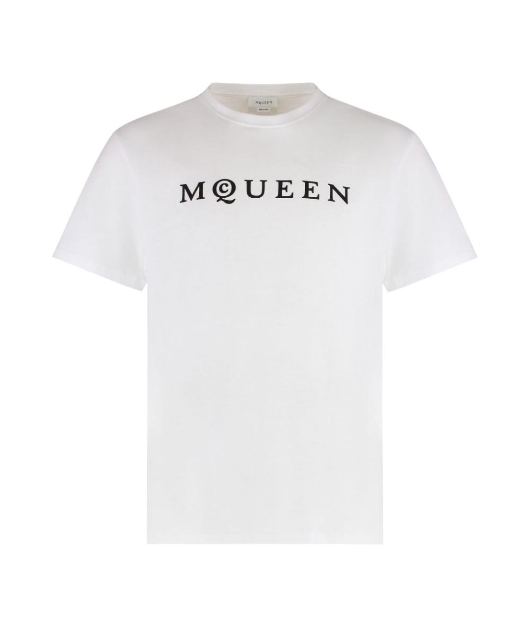 ALEXANDER MCQUEEN Белая хлопковая футболка, фото 1